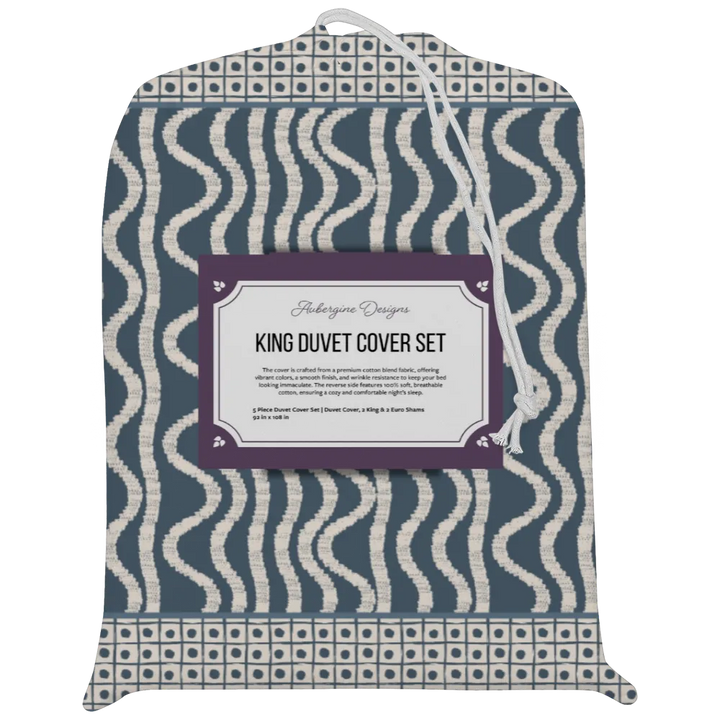 Sand and Sea - Geometric Duvet Cover Set | Ikat Fusion Collection