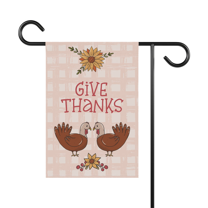 Double-sided Garden & House Banner / Fall - Give Thanks