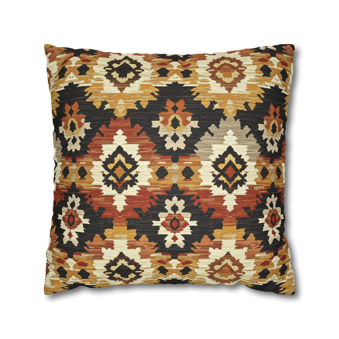 Microsuede Square Pillow Cover / Fall Ikat - Maple