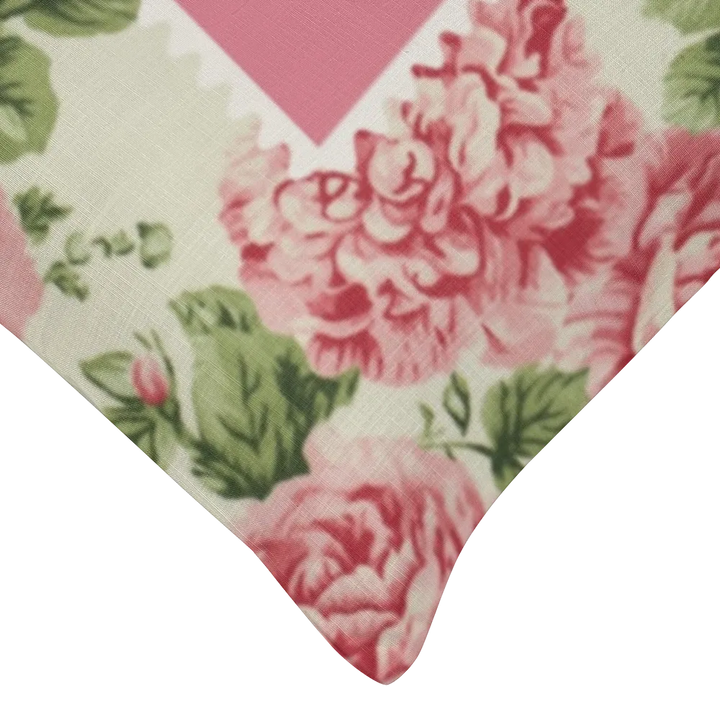 Sharron Floral Lumbar Pillow – Personalized Panel | Vintage Cottage Collection