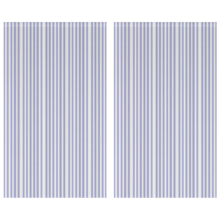 Window Curtain Set - Cotton Blend (2 Panels) | French Stripe - Periwinkle