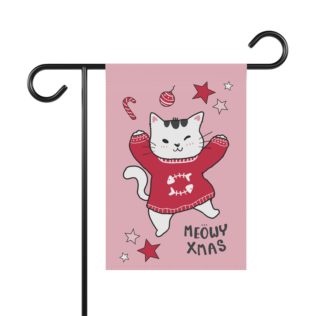 Double-sided Garden & House Banner / Merry Catmus - Pink / 5 Design Choices