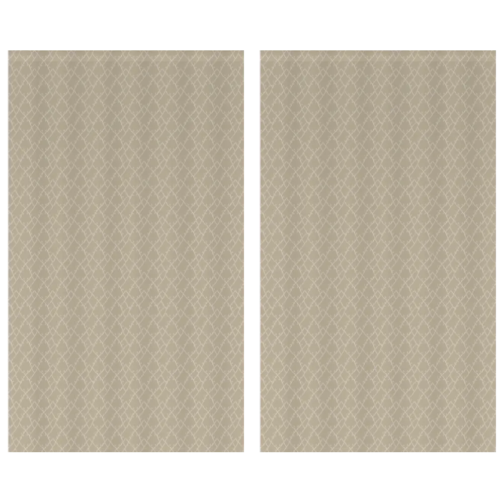 Verdant Fig™ Curtain Panel Set (2 Panels) – Trellis (Khaki)