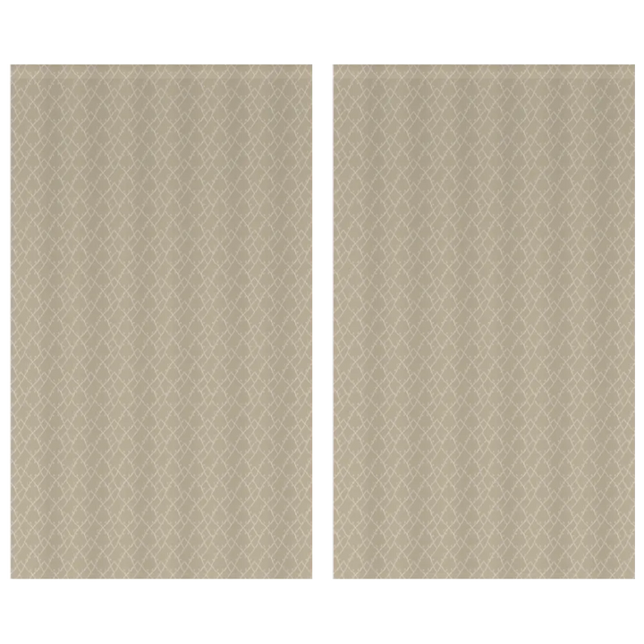 Verdant Fig™ Curtain Panel Set (2 Panels) – Trellis (Khaki)