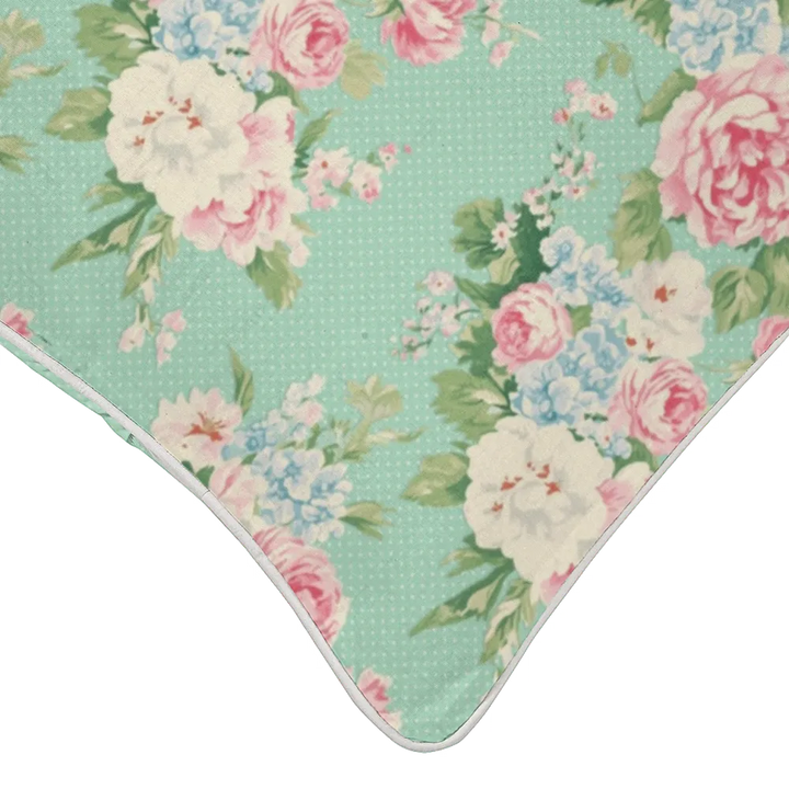 Vintage Cottage Pillow Trio – Emma (Seafoam)