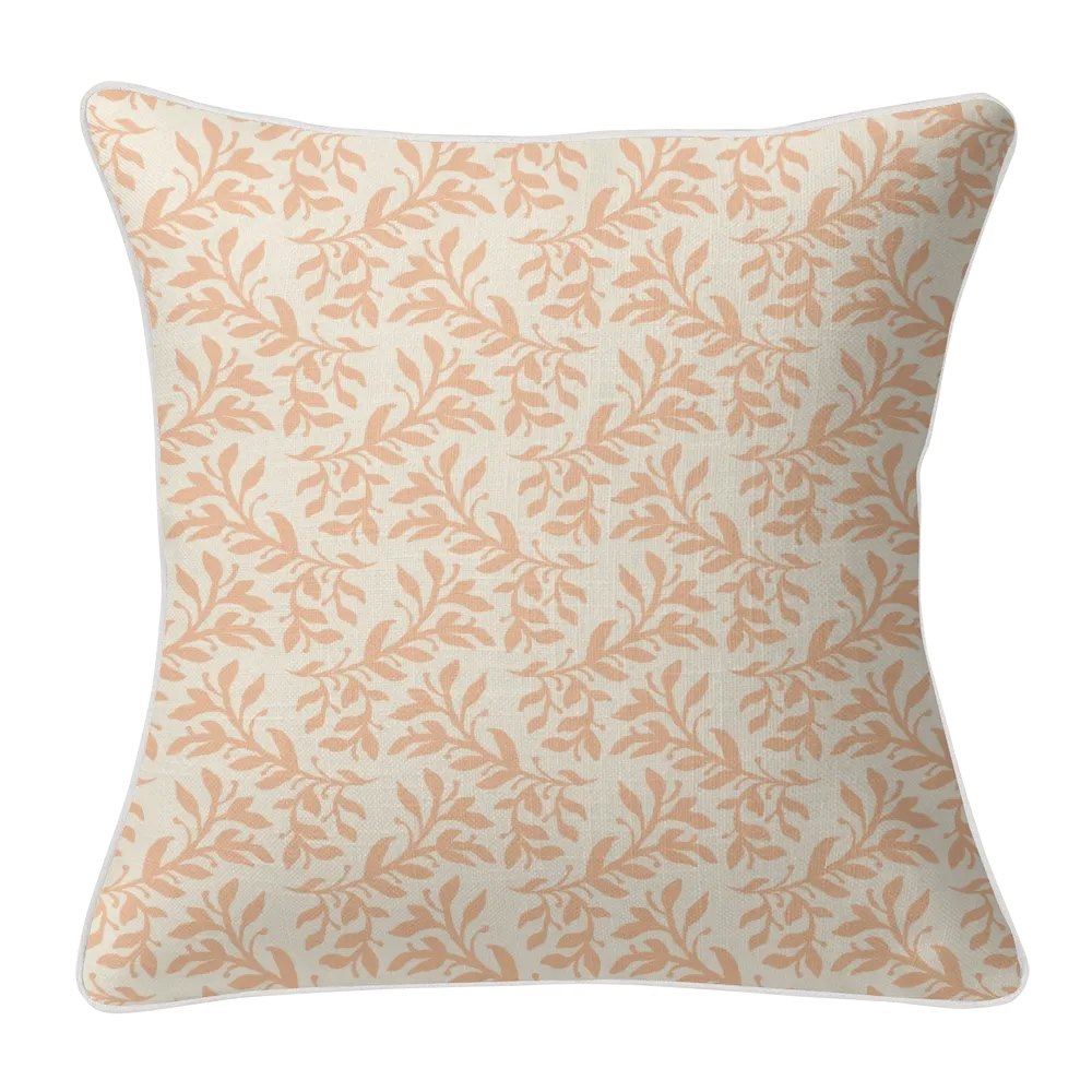 Sunlit Garden™ Piped Edge Throw Pillow – Coral Vine