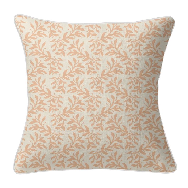 Sunlit Garden™ Piped Edge Throw Pillow – Coral Vine