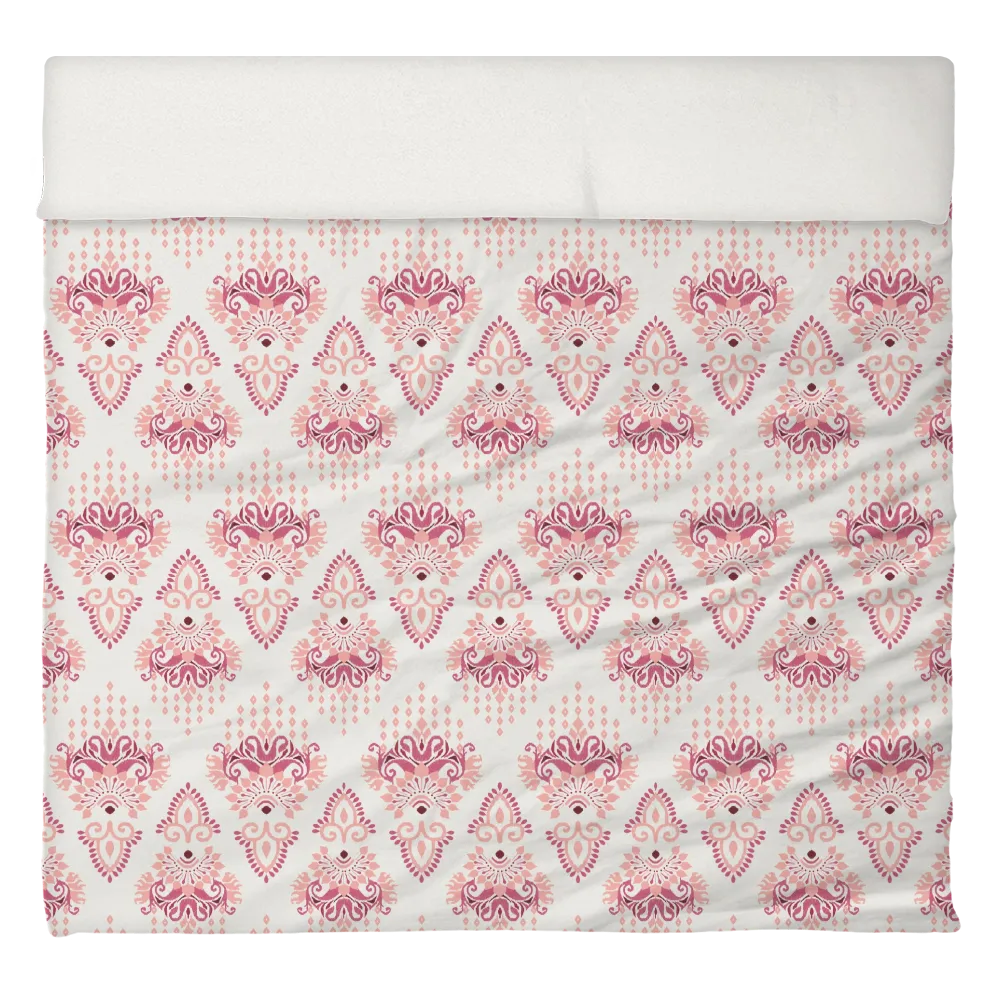 Reds &amp; Purples Anthology Duvet Cover Set – Ikat Damask (Dragonfruit)