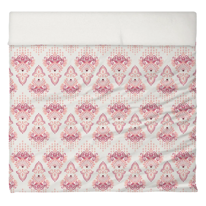 Reds &amp; Purples Anthology Duvet Cover Set – Ikat Damask (Dragonfruit)