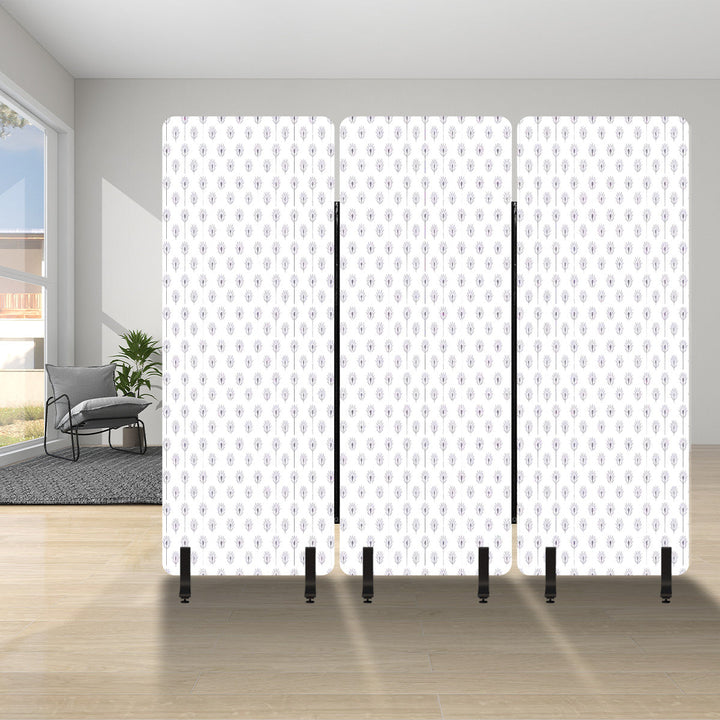 3 Panel Sound-Absorbing Room Divider / Fronds