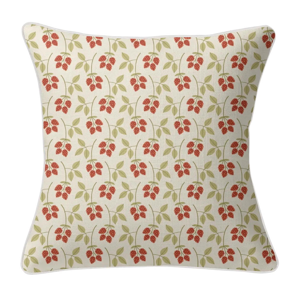 Sunlit Garden™ Piped Edge Throw Pillow – Raspberries