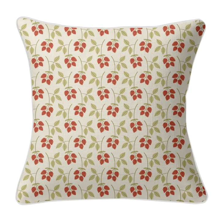 Sunlit Garden™ Piped Edge Throw Pillow – Raspberries