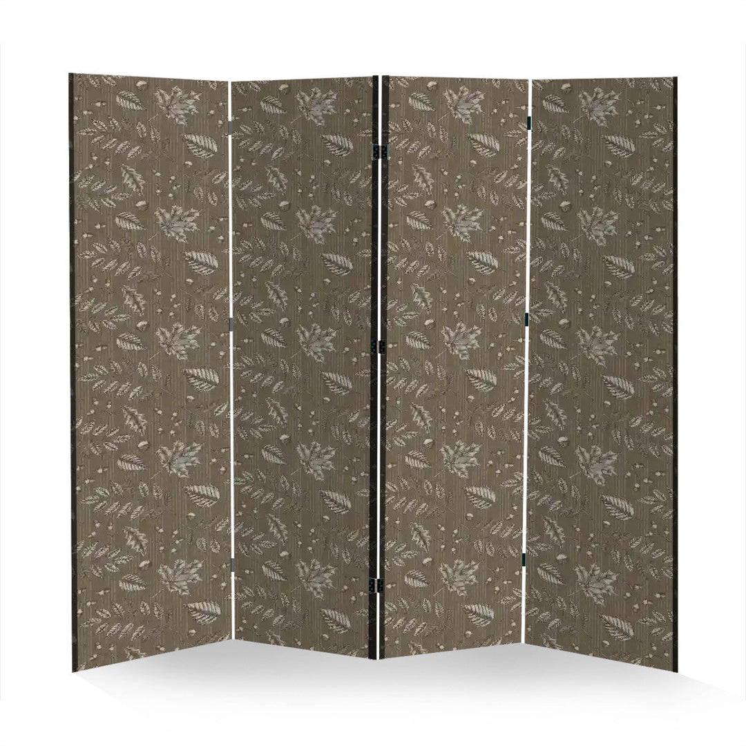 4 Panel Room Divider Folding Screen / Cozy Leaves