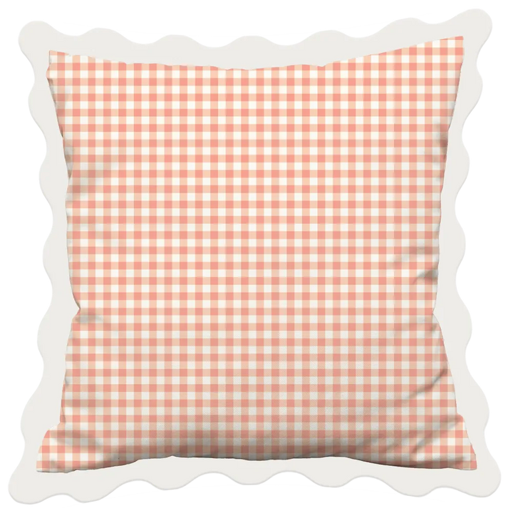 Vintage Cottage Collection Scalloped Duvet Cover Set - Florence (Dark Coral)