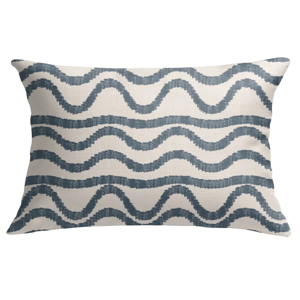 Ikat Fusion Coordinates Pair – Sand &amp; Sea Geometric (Marine)