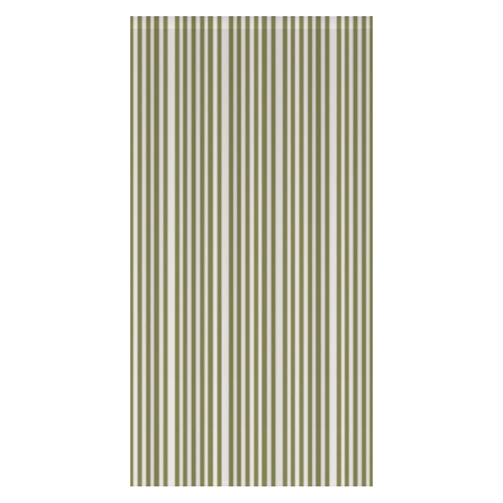 Window Curtain Set - Cotton Blend (2 Panels) | French Stripe - Artichoke