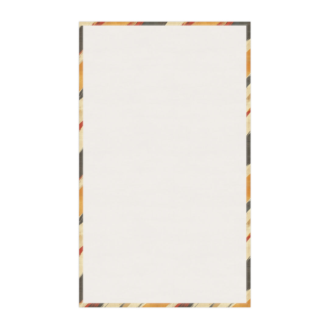 Cotton Twill Tea Towel / Geometric Abstract in Fall Colors