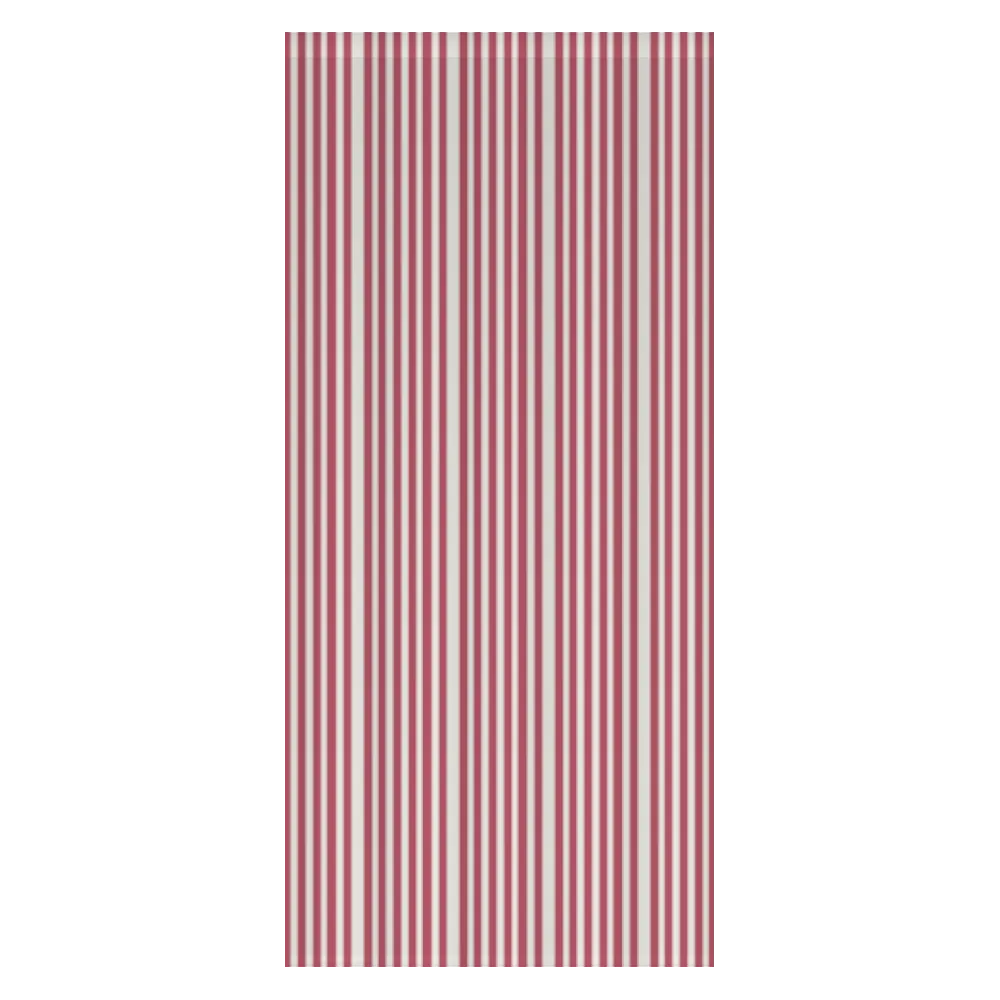 Window Curtain Set - Cotton Blend (2 Panels) | French Stripe - Rouge