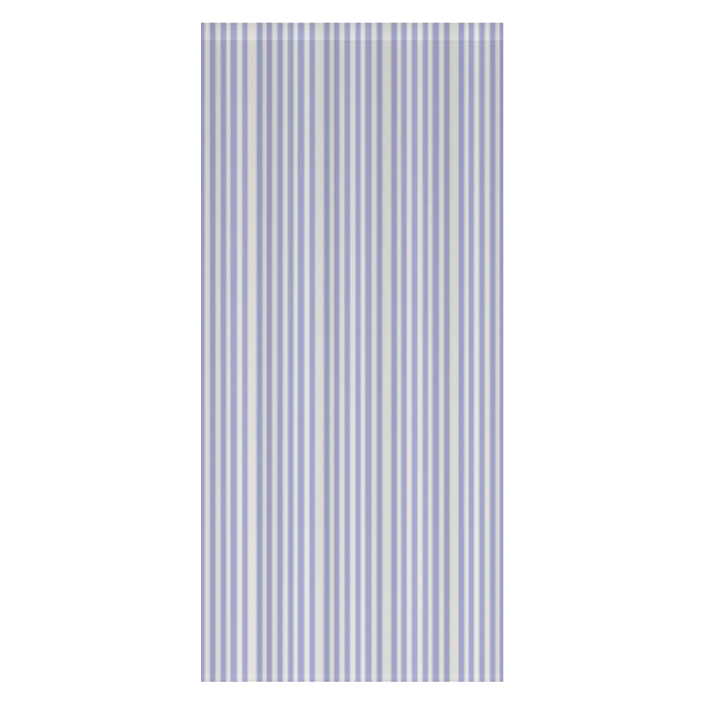 Window Curtain Set - Cotton Blend (2 Panels) | French Stripe - Periwinkle