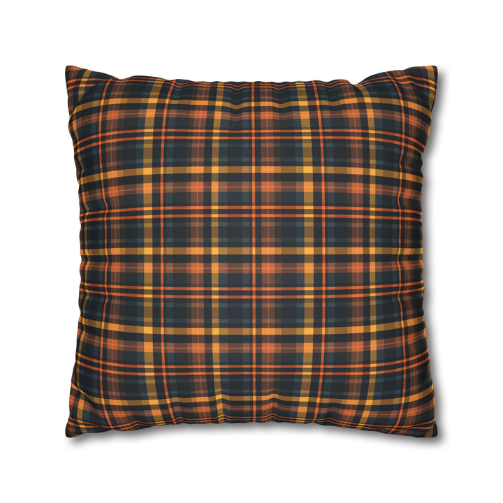 Microsuede Square Pillow Cover / Fall Plaid - Nathan