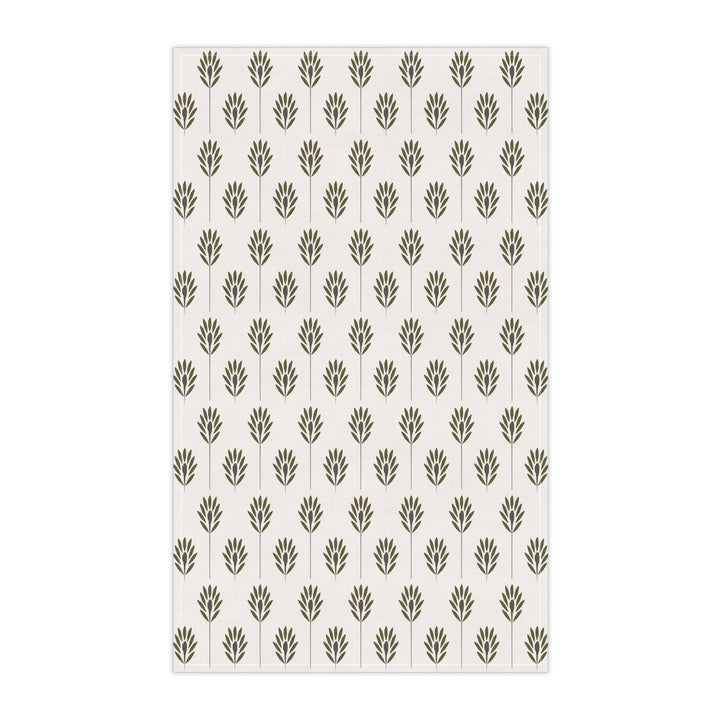 Cotton Twill Tea Towel / Fronds - Color + White