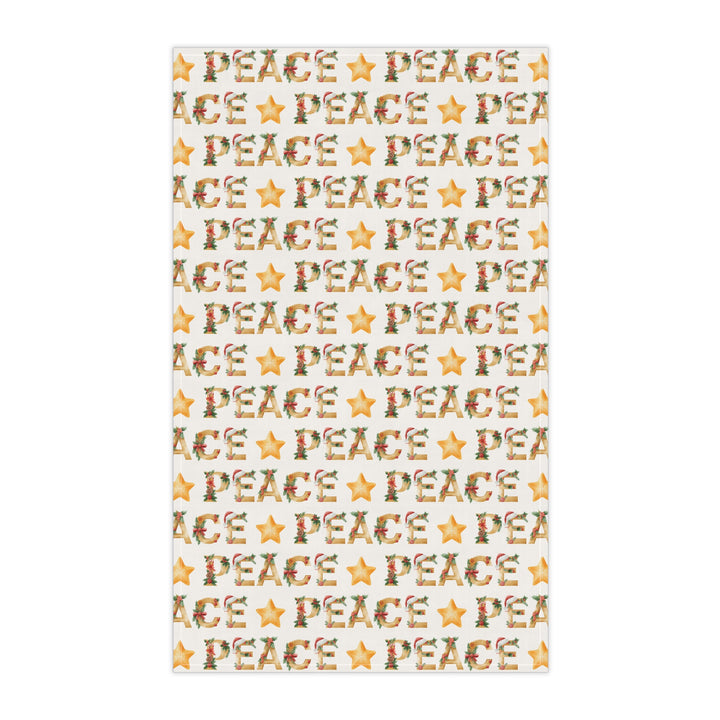 Cotton Twill Tea Towel / Festive Text Collection / Merry Christmas, Peace, Love, Joy