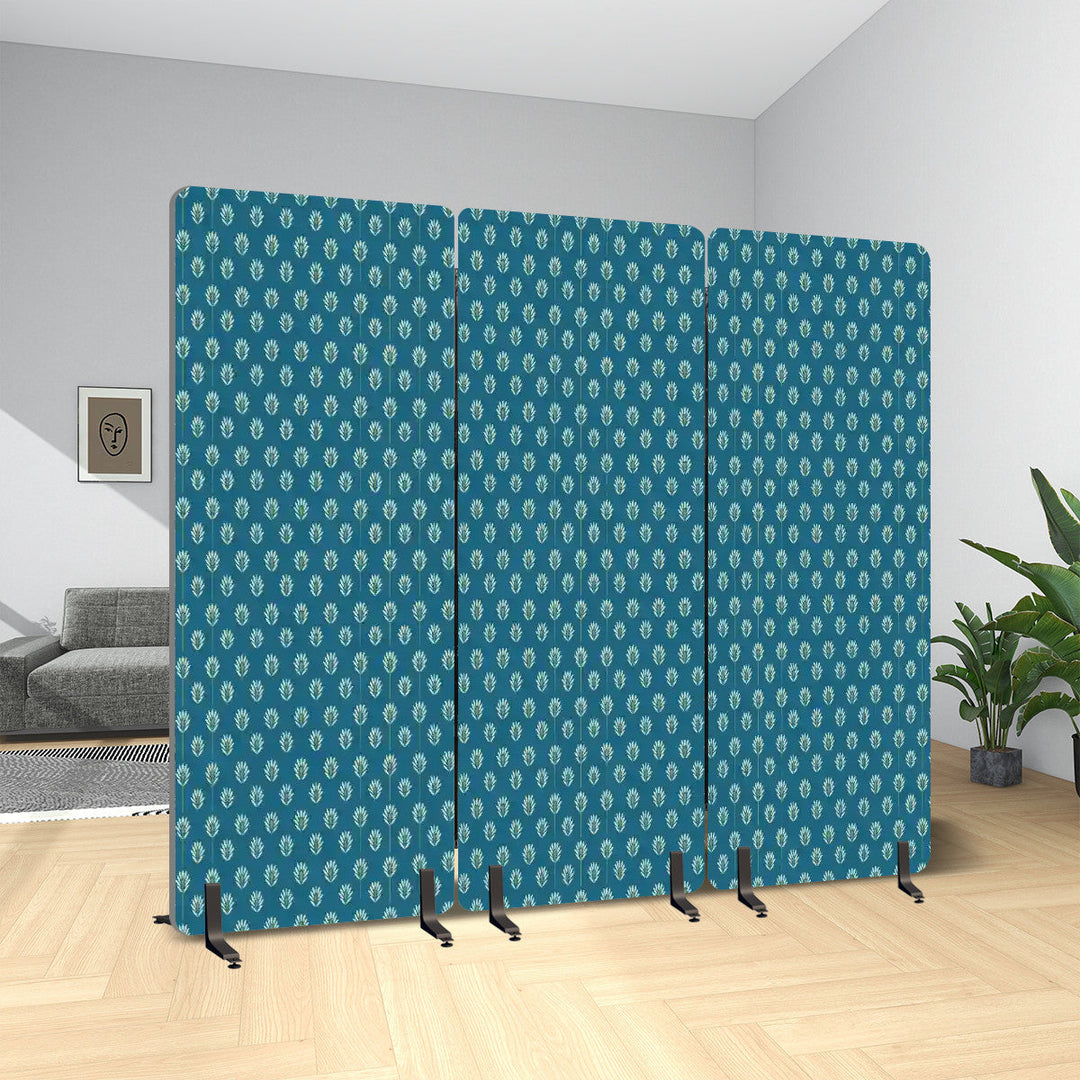 3 Panel Sound-Absorbing Room Divider / Fronds