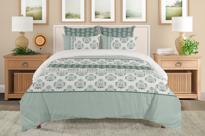 5 Piece Cotton Duvet Cover Set - Queen | Jaira (SW Naturally Refined Collection)