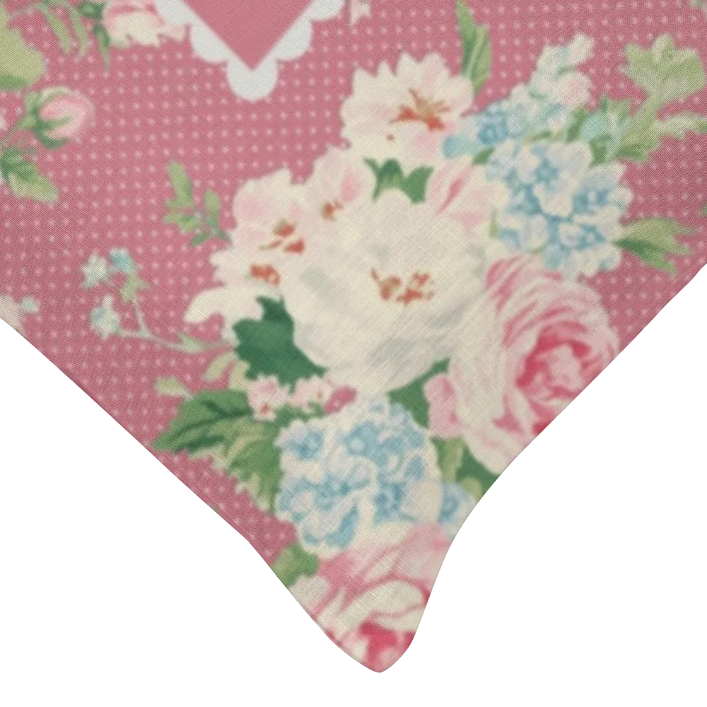 Emma - Peony Floral Lumbar Pillow – Personalized Panel | Vintage Cottage Collection