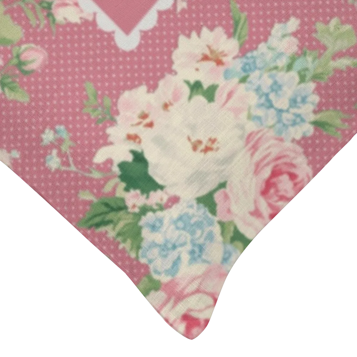 Emma - Peony Floral Lumbar Pillow – Personalized Panel | Vintage Cottage Collection
