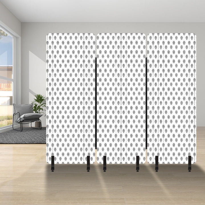 3 Panel Sound-Absorbing Room Divider / Fronds