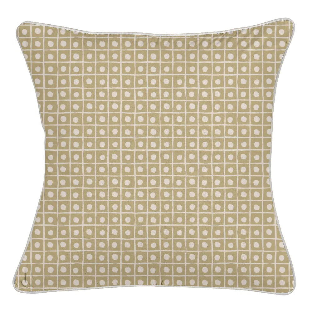 Ikat Fusion Coordinates Pair – Sand &amp; Sea Geometric (Sand)