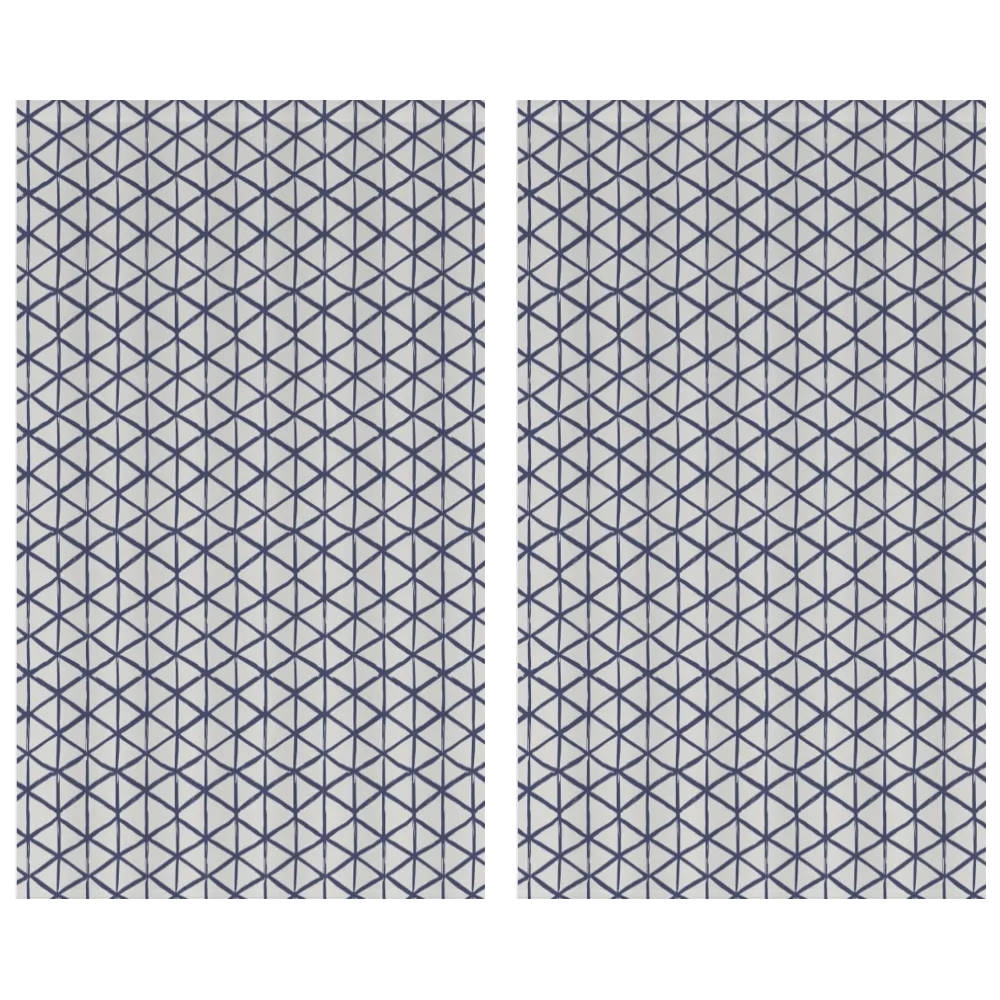 Ikat Fusion Curtain Panel Set – Peridot Blues