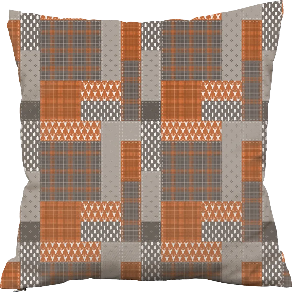 Luxury Flannel & Sherpa Comforter Set | Patchwork Squardular - Woodland