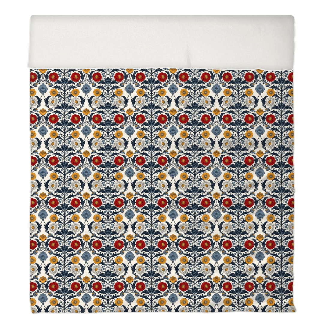 Sunlit Garden™ Piped Edge Duvet Cover Set - Heritage Garden