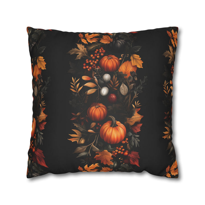 Microsuede Square Pillow Cover / Moody Autumn - Pumpkin Harvest