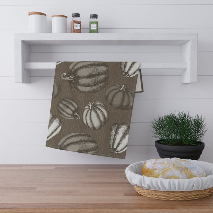 Cotton Twill Tea Towel / Cozy Pumpkins