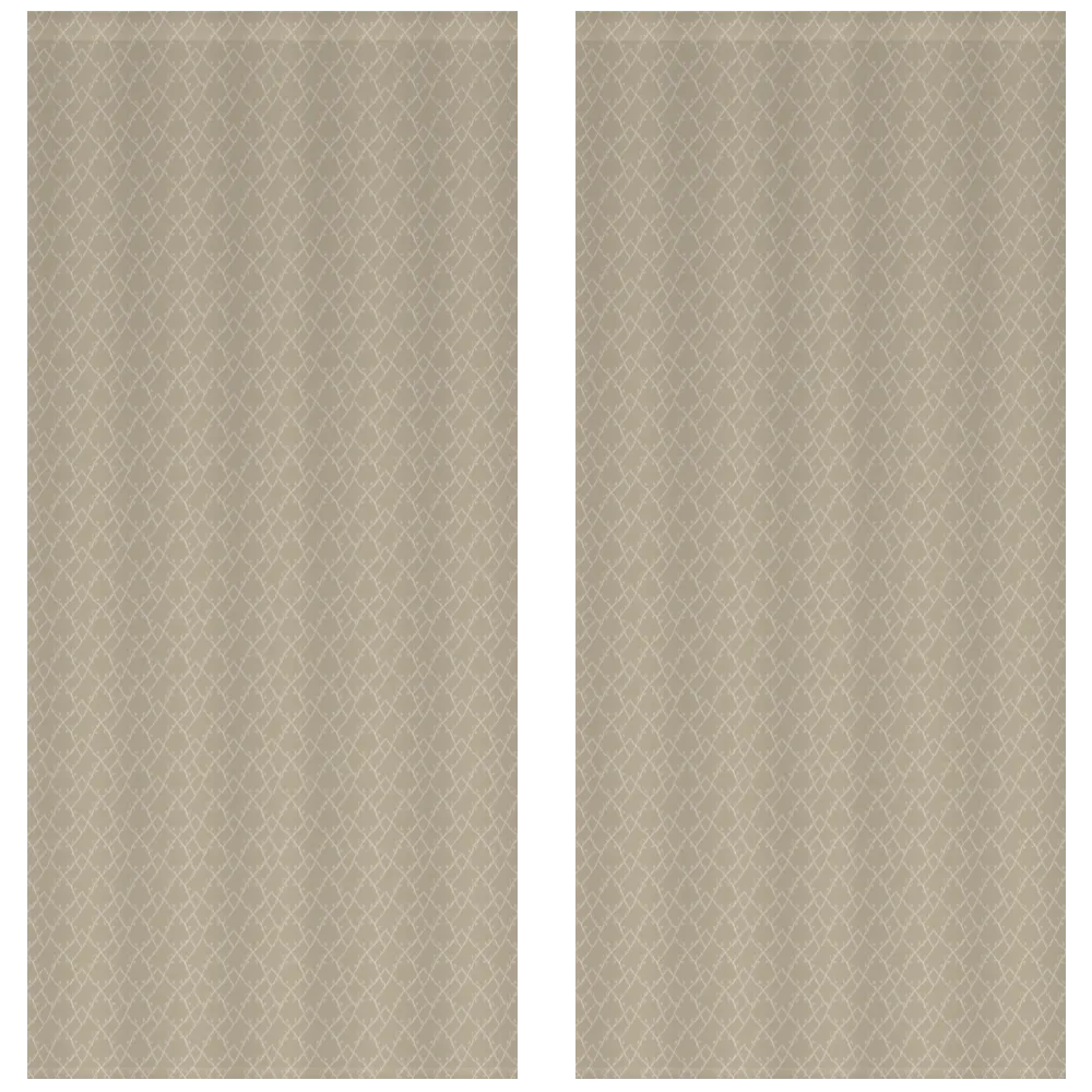 Verdant Fig™ Curtain Panel Set (2 Panels) – Trellis (Khaki)