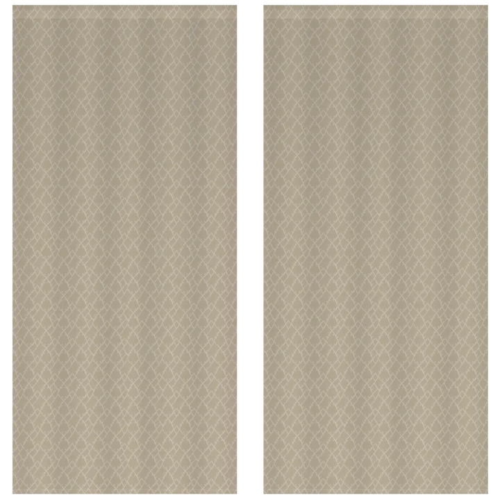 Verdant Fig™ Curtain Panel Set (2 Panels) – Trellis (Khaki)