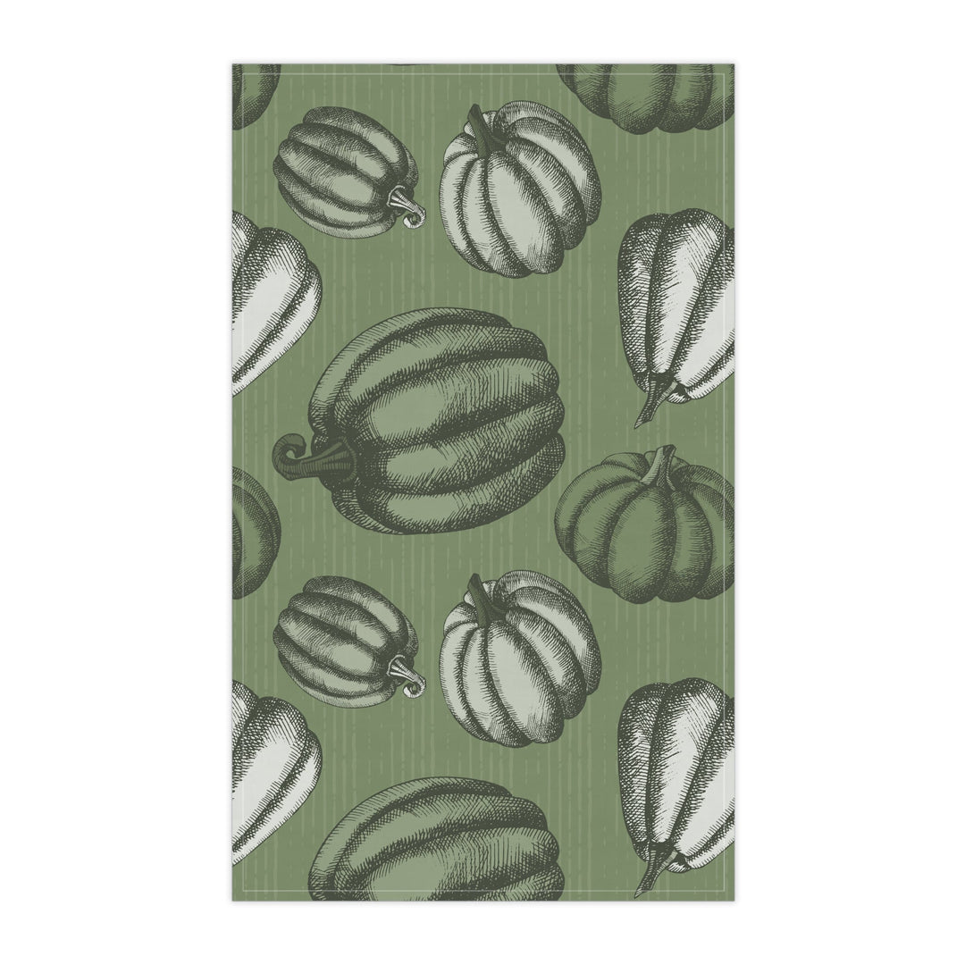 Cotton Twill Tea Towel / Cozy Pumpkins