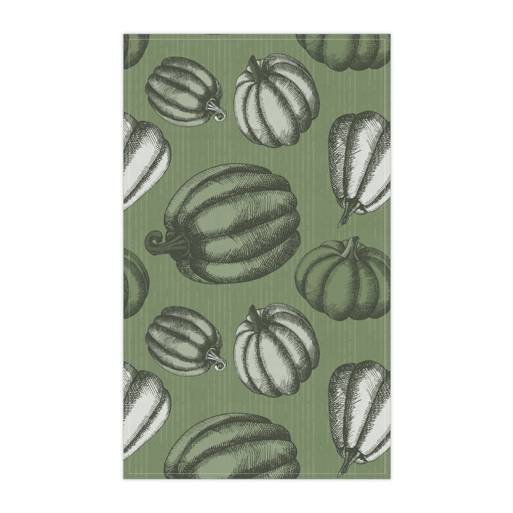 Cotton Twill Tea Towel / Cozy Pumpkins