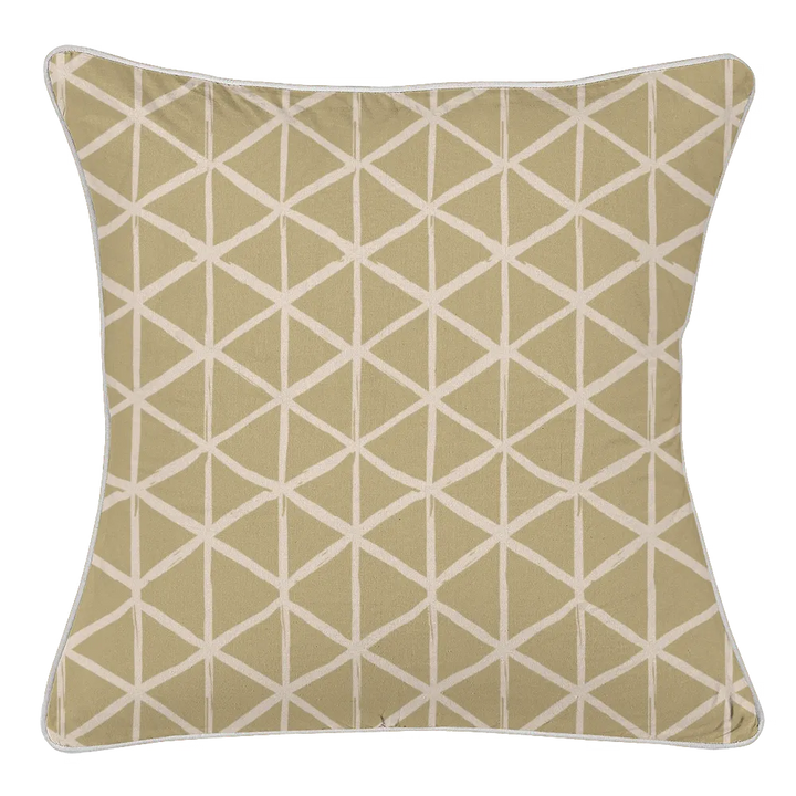 Ikat Fusion Coordinates Pair – Sand &amp; Sea Geometric (Sand)
