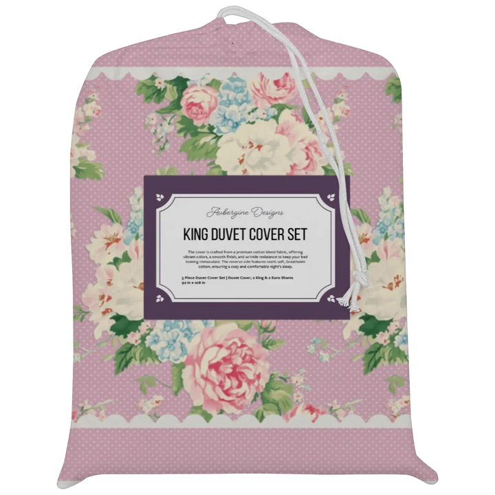 Vintage Cottage Collection Scalloped Duvet Cover Set - Emma (Lilac)