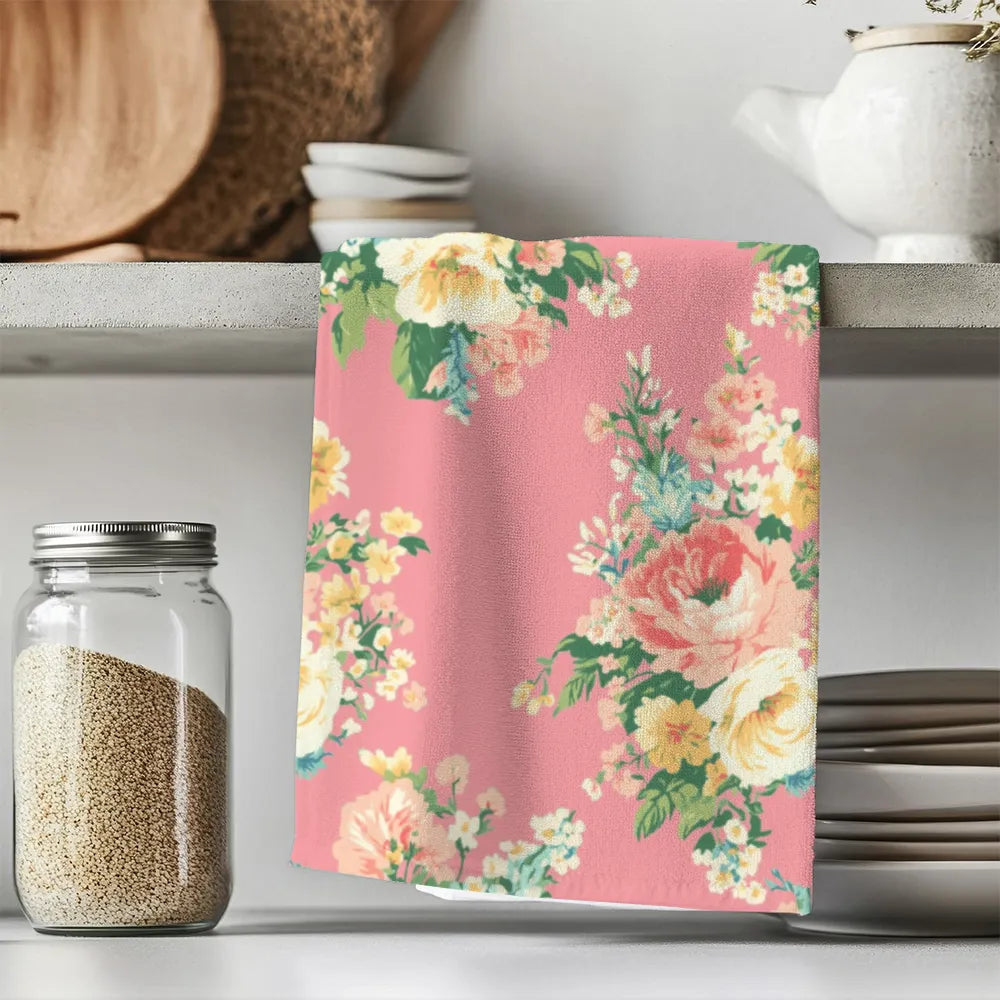 Florence – Peony Tea Towel Set (4) | Vintage Cottage Collection