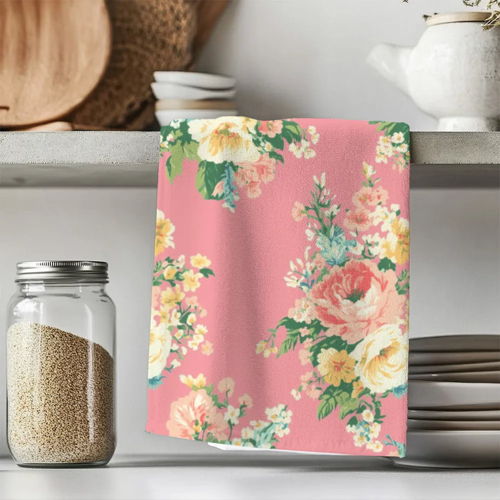 Florence – Peony Tea Towel Set (4) | Vintage Cottage Collection