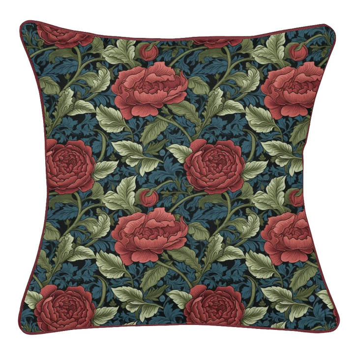 Midnight Garden Pillow Trio - Midnight Rose