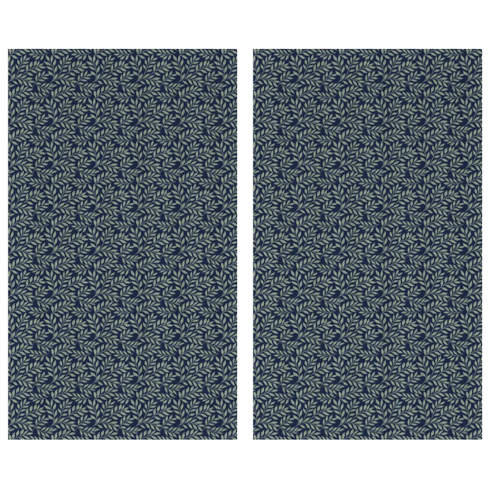 Verdant Fig™ Curtain Panel Set (2 Panels) – Leaf (Ink)