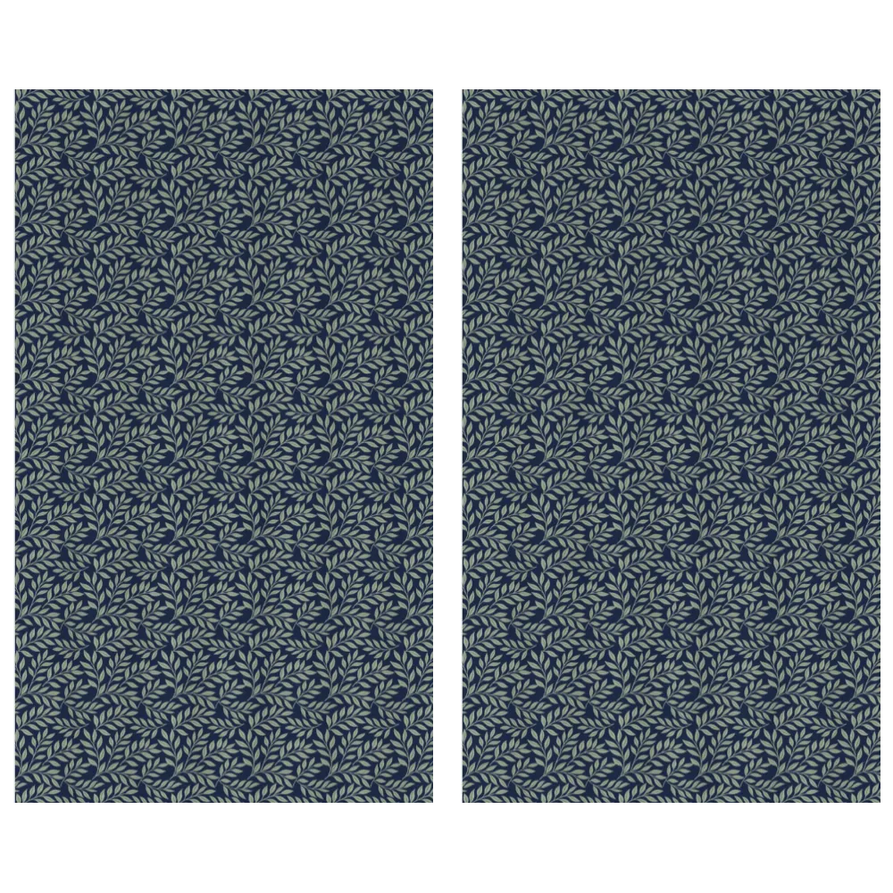 Verdant Fig™ Curtain Panel Set (2 Panels) – Leaf (Ink)