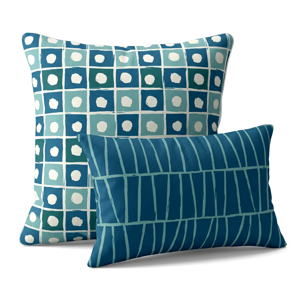 Reversible Pillow Pair – Curacao