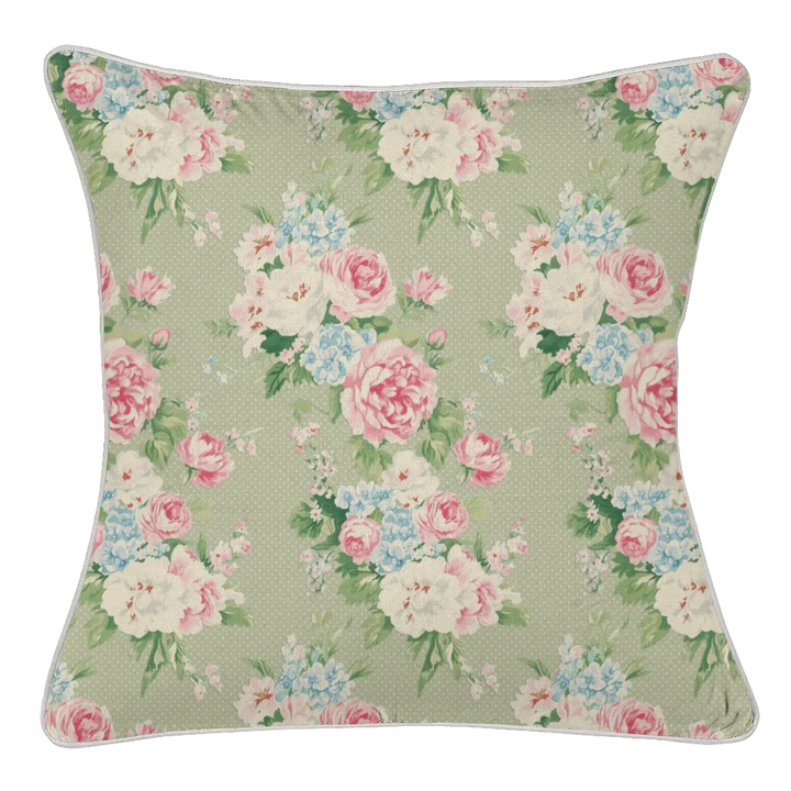 Vintage Cottage Pillow Trio – Emma (Khaki)